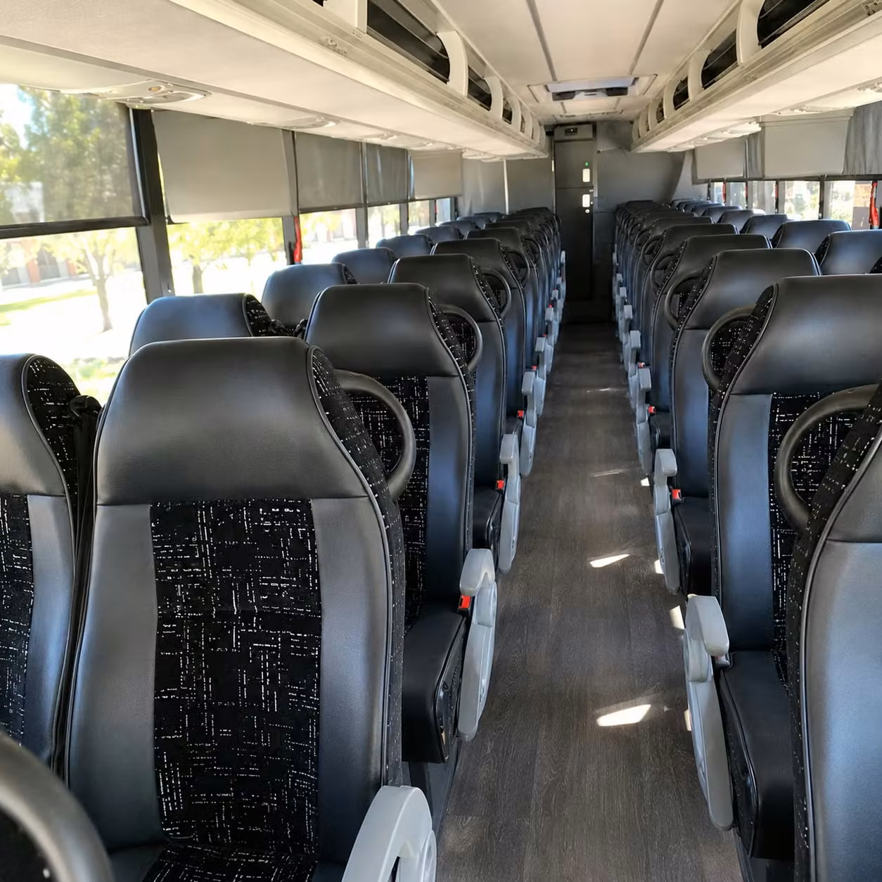 56 passenger charter bus interior